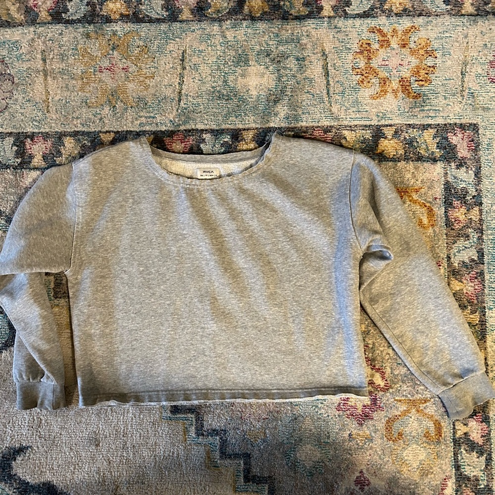 RVCA Cropped Wide Neck Sweatshirt